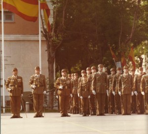El Príncipe de Asturias "Soldado de Honor", en formación.