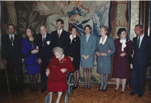 La familia del Rey el día de imposición a Don Juan de la Medalla de Oro de Navarra.