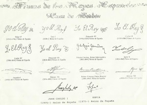 Las firmas de nuestros Reyes a lo largo de la Historia.