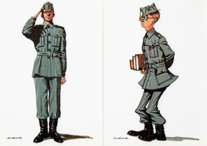 07 AGM Uniforme Gris 1943 Postal Salas