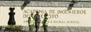 MD52. MADRID, 24/2/2011.- Exterior de la Academia de Ingenieros situada en la localidad madrileña de Hoyo de Manzanares, donde la explosión que se ha registrado hoy en el campo de tiro ha provocado la muerte de cinco militares y varios heridos. EFE/Emilio Naranjo TELETIPOS_CORREO:%%%,%%%,SUCESOS,%%%